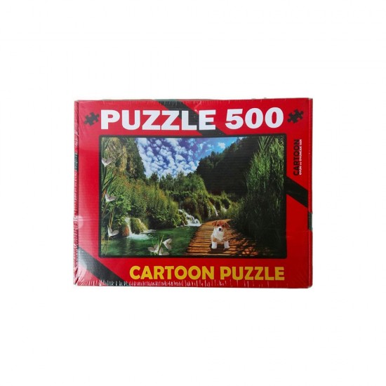 Puzzle 500 Parça Yavru Köpek Doğada Resimli