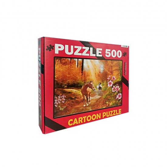 Puzzle 500 Parça Doğada Atlar Resimli