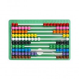 Brons Abaküs Raylı Mihsap Sayı Boncuğu Yeşil Renk