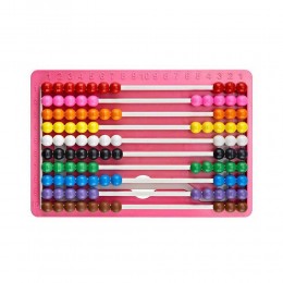 Brons Abaküs Raylı Mihsap Sayı Boncuğu Pembe