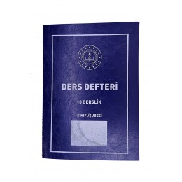 Ders Defteri 10 Derslik Plastik Kapak 25x35 cm