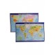 Dünya Siyasi Fiziki Haritası Çift Taraflı 70x100 cm
