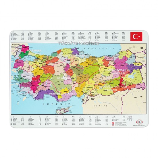 Türkiye Haritası Puzzle 81 Parça