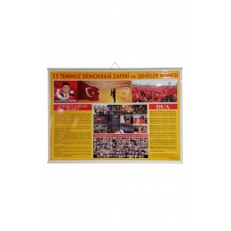 And 15 Temmuz Demokrasi Zaferi ve Şehitler Köşesi Levhası 70x100 cm Askılı And 15 Temmuz Demokrasi Zaferi ve Şehitler Köşesi Levhası 70x100 cm Askılı
