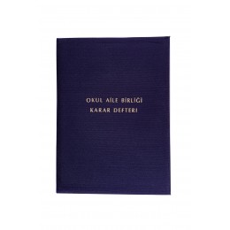 Okul Aile Birliği Karar Defteri Bez Ciltli 100 Yaprak 25x35 cm