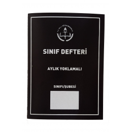 Sınıf Defteri 6 Derslik Aylık Yoklamalı Karton Kapak 25x35 cm