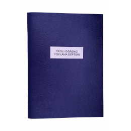 Yatılı Öğrenci Yoklama Defteri 25x35 Boyutunda Sert Karton Kapak 50 Yaprak