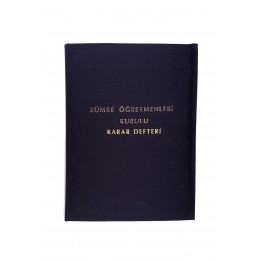 Zümre Öğretmenleri Kurulu Karar Defteri Bez Ciltli 100 Yaprak 25x35 cm