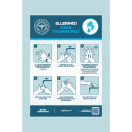 Ellerimizi Nasıl Yıkamalıyız Afişi A3 Boyutunda