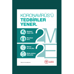 Koronavirüsü Tedbirler Yener Afişi A3 Boyutunda