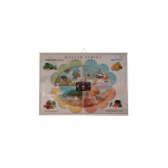 And Mevsim Şeridi Eğitim Levhası 70x100 cm Askılı ve Çıtalı