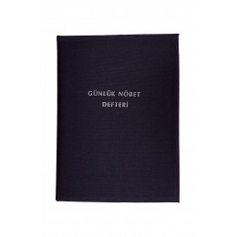 Nöbetçi Öğretmen Günlük Nöbet Defteri Bez Ciltli 100 Yaprak 25x35 cm