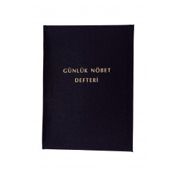 Nöbetçi Öğretmen Günlük Nöbet Defteri Bez Ciltli 100 Yaprak A4