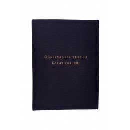 Öğretmenler Kurulu Karar Defteri Bez Ciltli 100 Yaprak 25x35 cm