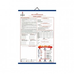 And Milli Eğitim Bakanlığı Yangın Talimatı Levhası 50x70cm Askılı Çıtalı And Milli Eğitim Bakanlığı Yangın Talimatı Levhası 50x70cm Askılı Çıtalı